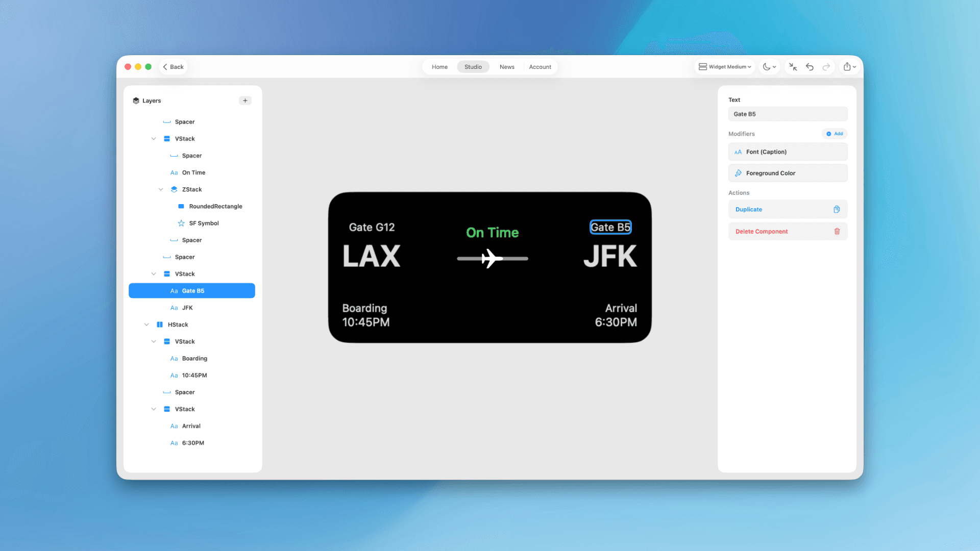 DockUI Studio Interface